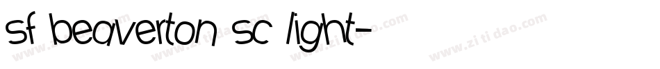 sf beaverton sc light字体转换